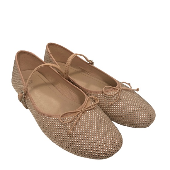 Zara Shoes Zara Kids Girls Nude And Embellished Ballerina Flats